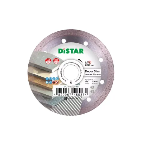 Սկավառակ ալմաստե կերամիկական սալիկի Distar 1A1R 125 Decor Slim 11115427010 Սկավառակ ալմաստե կերամիկական սալիկի Distar 1A1R 125 Decor Slim 11115427010