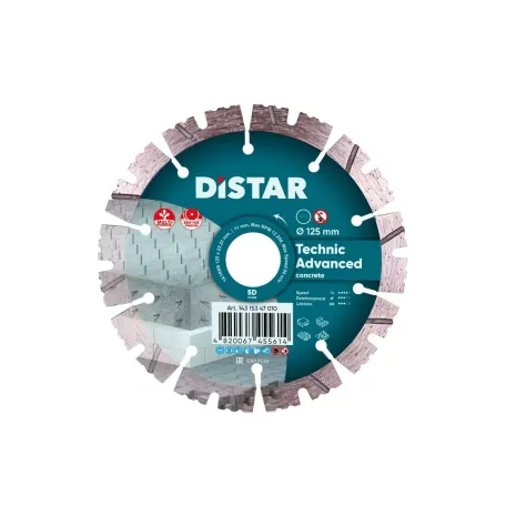 Սկավառակ ալմաստե բետոնի Distar 1A1RSS 125 Technic Advanced 14315347010 Սկավառակ ալմաստե բետոնի Distar 1A1RSS 125 Technic Advanced 14315347010