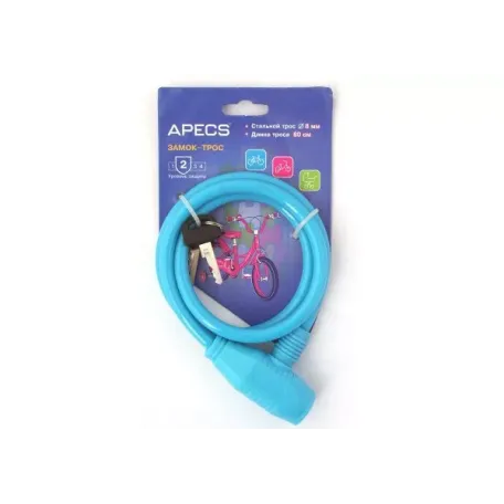 Կողպեք հեծանիվի 800մմ Apecs PD-81-80CM-BLUE 00020435