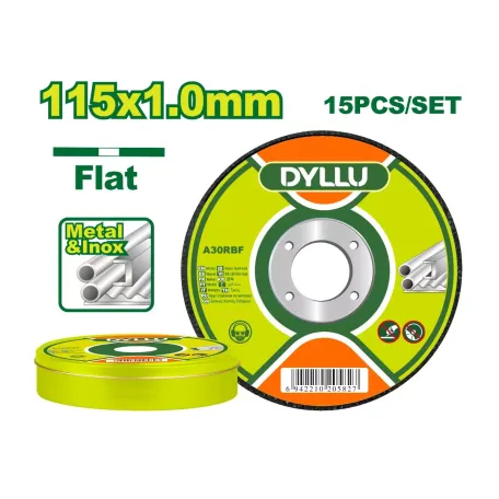 Մետաղ կտրող սկավառակի (15 հատ) հավաքածու 115x1.0մմ DYLLU DTAC2L45