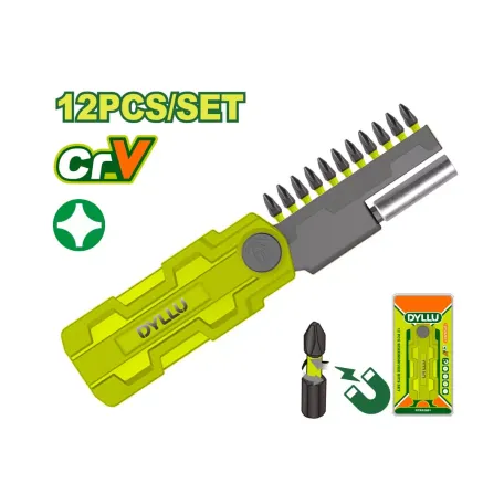 Պտուտակադարձիչի բիթերի հավաքածու (12 հատ) DYLLU DTBS2602 25մմ