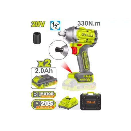 Հարվածային մանեկադարձիչ մարտկոցային DYLLU DTCD1B33 20Վ 330Նմ