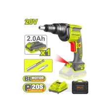 Պտուտակադարձիչ մարտկոցային գիպսաստվարաթղթի 20Վ DYLLU DTDS204281 Պտուտակադարձիչ մարտկոցային գիպսաստվարաթղթի 20Վ DYLLU DTDS204281