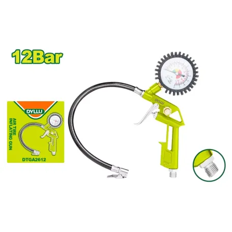 Անվադողեր փչող օդաճնշական ատրճանակ DYLLU DTGA2612 12 բար Անվադողեր փչող օդաճնշական ատրճանակ DYLLU DTGA2612 12 բար