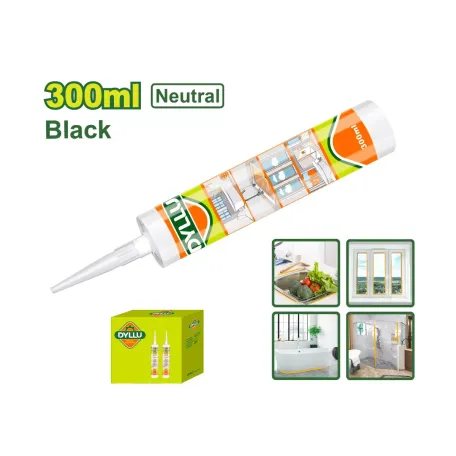 Սիլիկոնե հերմետիկ նեյտրալ սև DYLLU DTGQ2T13 300մլ Սիլիկոնե հերմետիկ նեյտրալ սև DYLLU DTGQ2T13 300մլ
