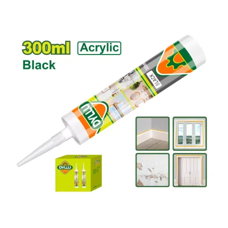 Ակրիլային հերմետիկ սև DYLLU DTGQ2T23 300մլ Ակրիլային հերմետիկ սև DYLLU DTGQ2T23 300մլ