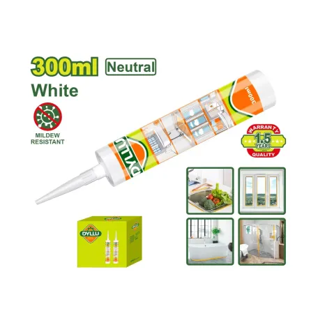 Սիլիկոնե հերմետիկ նեյտրալ սպիտակ DYLLU DTGQ2T51 300մլ Սիլիկոնե հերմետիկ նեյտրալ սպիտակ DYLLU DTGQ2T51 300մլ