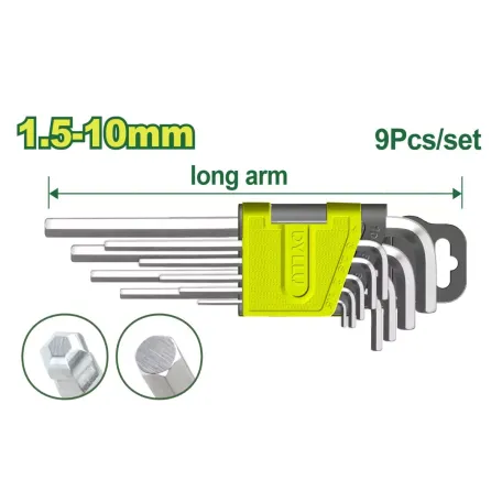 Գնդիկավոր վեցանկյուն բանալիների (9 հատ) հավաքածու DYLLU DTHK2291 1.5-10մմ Գնդիկավոր վեցանկյուն բանալիների (9 հատ) հավաքածու DYLLU DTHK2291 1.5-10մմ