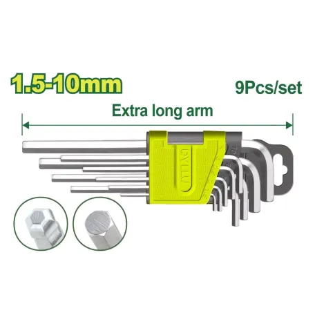 Գնդիկավոր վեցանկյուն բանալիների (9 հատ) հավաքածու DYLLU DTHK2292 1.5-10մմ Գնդիկավոր վեցանկյուն բանալիների (9 հատ) հավաքածու DYLLU DTHK2292 1.5-10մմ