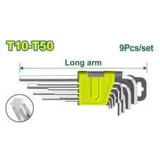 Աստղաձև բանալիների հավաքածու 9 հատ TORX DYLLU DTHK3291 T10-T50 Աստղաձև բանալիների հավաքածու 9 հատ TORX DYLLU DTHK3291 T10-T50