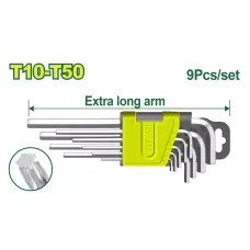 Աստղաձև բանալիների հավաքածու 9 հատ TORX DYLLU DTHK3292 T10-T50 Աստղաձև բանալիների հավաքածու 9 հատ TORX DYLLU DTHK3292 T10-T50
