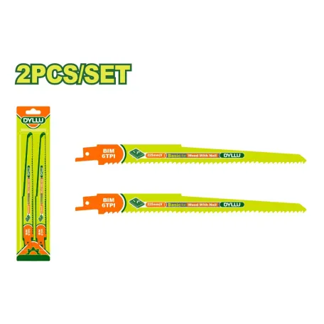 Սուսերավոր սղոցի փայտի դանակների (2 հատ) հավաքածու DYLLU DTJT1111DF 225մմ