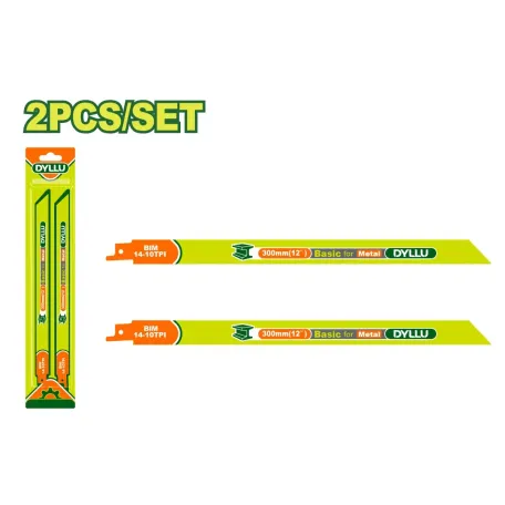Սուսերավոր սղոցի մետաղի դանակների (2 հատ) հավաքածու DYLLU DTJT1225VF 300մմ