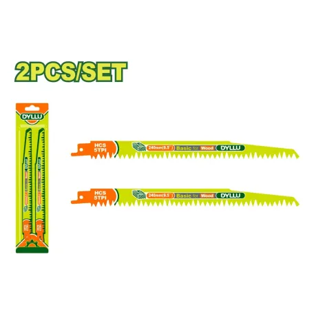 Սուսերավոր սղոցի փայտի դանակների (2 հատ) հավաքածու DYLLU DTJT1531L 240մմ