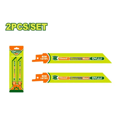 Սուսերավոր սղոցի մետաղի դանակների (2 հատ) հավաքածու DYLLU DTJT922EF 150մմ