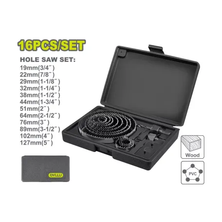 Սղոցաձև ծակիչների հավաքածու փայտի 16 հատ DYLLU DTKJ4416