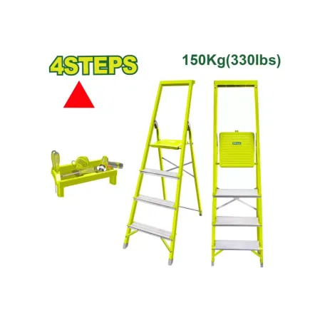 Սանդուղք պողպատից և ալյումինից, 4 քայլ, 150 կգ DYLLU DTLD1H04