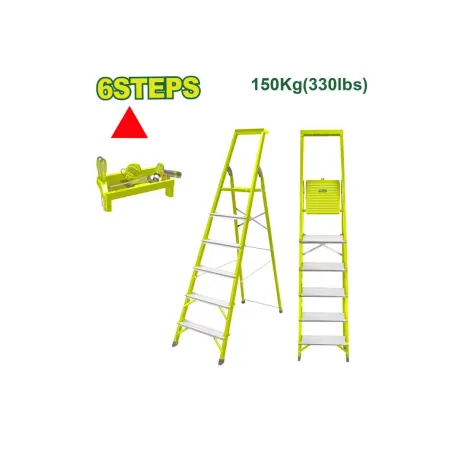 Սանդուղք պողպատից և ալյումինից, 6 քայլ, 150 կգ DYLLU DTLD1H06