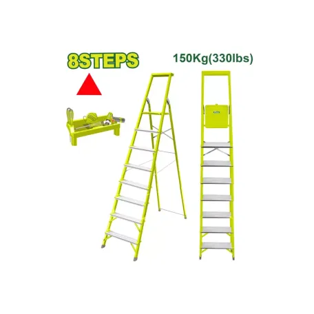 Սանդուղք պողպատից և ալյումինից, 8 քայլ, 150 կգ DYLLU DTLD1H08