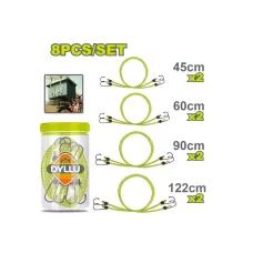 Ուղեբեռի ճոպանների հավաքածու (8 միավոր) DYLLU DTLRP2T08