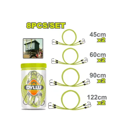 Ուղեբեռի ճոպանների հավաքածու (8 միավոր) DYLLU DTLRP2T08