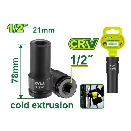 Խորը հարվածային գլխիկ 1-2'' DYLLU DTMS3221 21մմ Խորը հարվածային գլխիկ 1-2'' DYLLU DTMS3221 21մմ