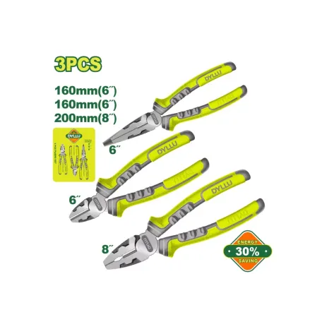 Գերամուր աքցանների (3 հատ) հավաքածու DYLLU DTPS0613 160-200մմ