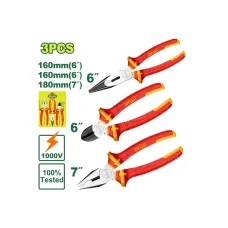 Դիէլեկտրիկ աքցանների (3 հատ) հավաքածու DYLLU DTPS0633 160-180մմ Դիէլեկտրիկ աքցանների (3 հատ) հավաքածու DYLLU DTPS0633 160-180մմ
