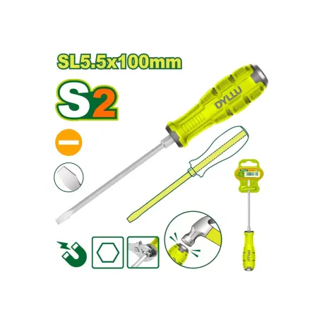 Տափակ պտուտակահան DYLLU DTQJ1254 SL5․5x100մմ Տափակ պտուտակահան DYLLU DTQJ1254 SL5․5x100մմ