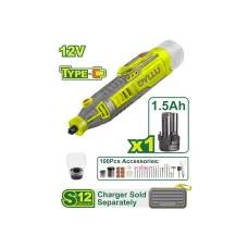 Հղկող մեքենա մարտկոցային DYLLU DTRY1M121 12Վ