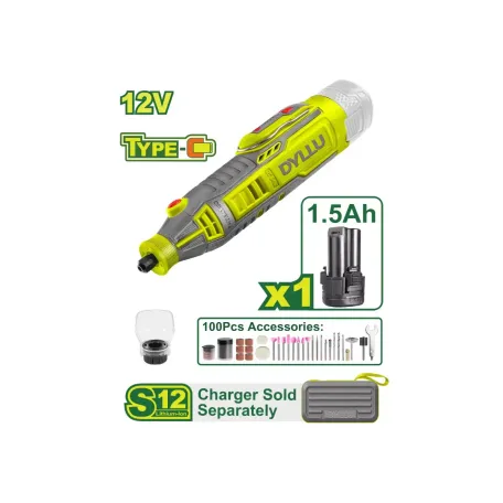 Հղկող մեքենա մարտկոցային DYLLU DTRY1M121 12Վ