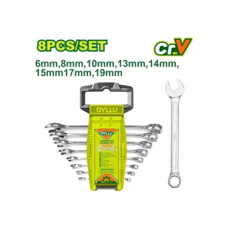 Համակցված բանալիների (8 հատ) հավաքածու DYLLU DTSP1208 6-19մմ