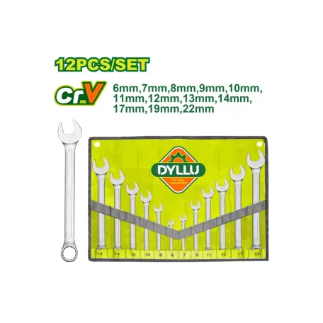Համակցված բանալիների (12 հատ) հավաքածու DYLLU DTSP1M12 6-22մմ Համակցված բանալիների (12 հատ) հավաքածու DYLLU DTSP1M12 6-22մմ