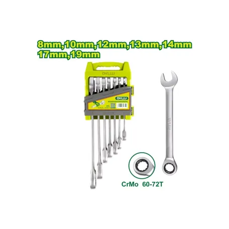 Համակցված բանալիների (7 հատ) հավաքածու DYLLU DTSP4207 8-19մմ