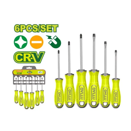 Պտուտակահանների (6 հատ) հավաքածու DYLLU DTSS1206 38մմ Պտուտակահանների (6 հատ) հավաքածու DYLLU DTSS1206 38մմ