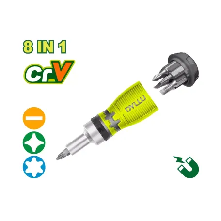 8-ը 1-ում փոքր պտուտակահան՝ ճռիկով DYLLU DTSS8608 25մմ