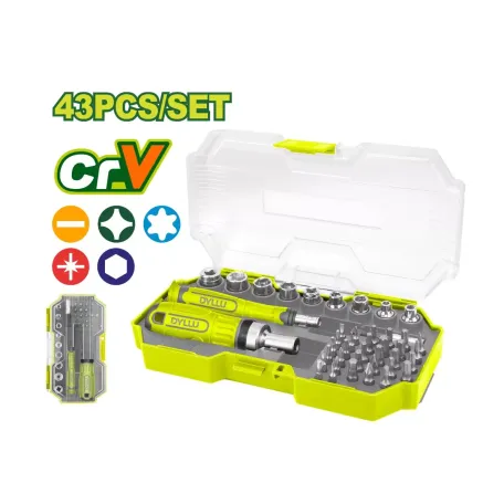 Պտուտակահանի բիթերի (43 հատ) հավաքածու DYLLU DTSS8B43 25մմ