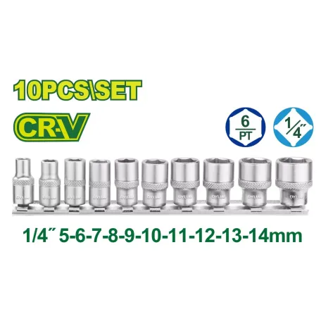 1-4'' գլխիկների հավաքածու (10 հատ) DYLLU DTST4410 5-14մմ 1-4'' գլխիկների հավաքածու (10 հատ) DYLLU DTST4410 5-14մմ