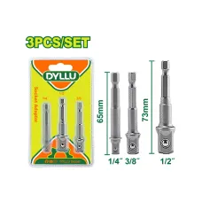 Ճռիկի գլխիկների ադապտերների հավաքածու (3 հատ) DYLLU DTSV4K01 1-4''-3-8''-1-2'' Ճռիկի գլխիկների ադապտերների հավաքածու (3 հատ) DYLLU DTSV4K01 1-4''-3-8''-1-2''