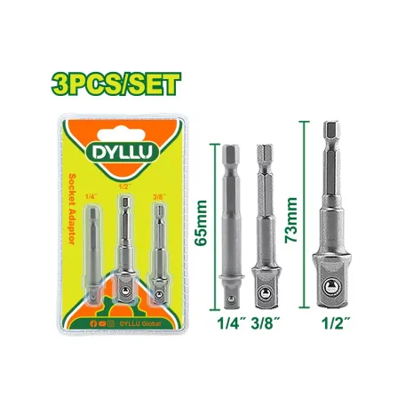 Ճռիկի գլխիկների ադապտերների հավաքածու (3 հատ) DYLLU DTSV4K01 1-4''-3-8''-1-2''