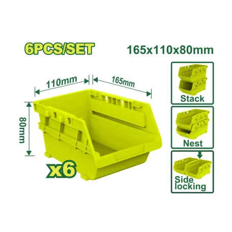 Պահեստավորման տարաների (6 հատ) հավաքածու DYLLU DTTB8336 165x110x80մմ