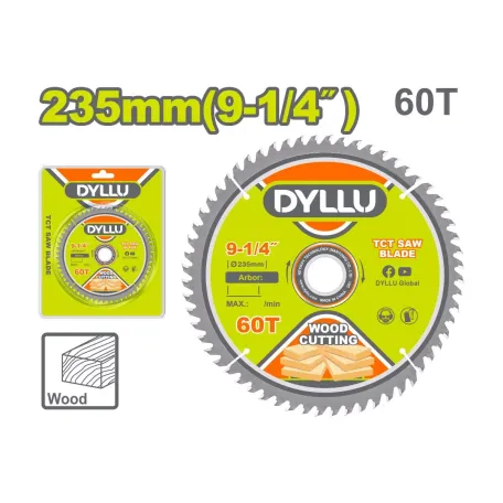 Սկավառակ սղոցաձև փայտ կտրող TCT 235մմ DYLLU DTTC1K08