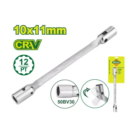 Ճկուն բանալի՝ պտտվող գլխիկով DYLLU DTTH2E02 10-11մմ