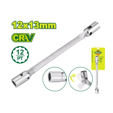 Ճկուն բանալի՝ պտտվող գլխիկով DYLLU DTTH2E03 12-13մմ