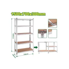 Դարակներ պահեստավորման 5 հարկանի 1500x700x300մմ DYLLU DTTS1A73 Դարակներ պահեստավորման 5 հարկանի 1500x700x300մմ DYLLU DTTS1A73