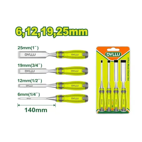 Փայտի դուրերի (4 հատ) հավաքածու DYLLU DTWC2204 6-25մմ