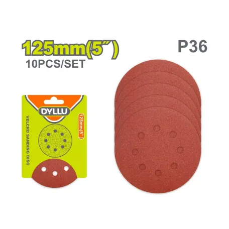 Կպչուն սկավառակ փայտ, մետաղ հղկող 125մմ P36 10 հատ DYLLU DTZA5111