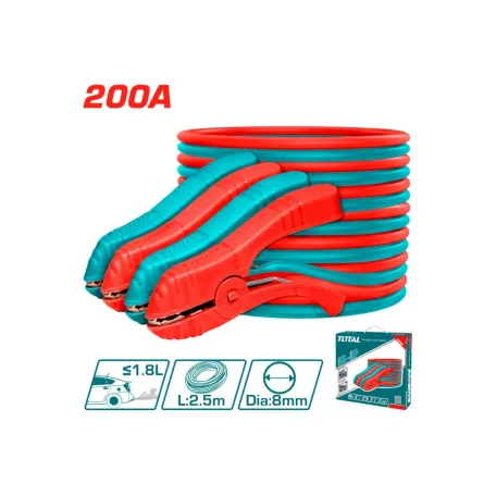 Մեքենայի մարտկոցի լիցքավորման լար TOTAL PBCA12001 Մեքենայի մարտկոցի լիցքավորման լար TOTAL PBCA12001