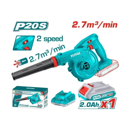 Օդամղիչ (ասպիրատոր) մարտկոցային 20Վ 2.7մ³/ր (մարտկոցով, լիցքավորիչով) TOTAL TABLI200181