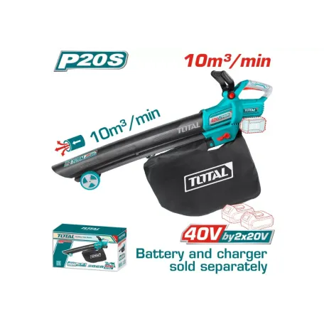 Օդամղիչ (ասպիրատոր) մարտկոցային 40Վ (2x20Վ) 10մ³/ր TOTAL TABLI2003